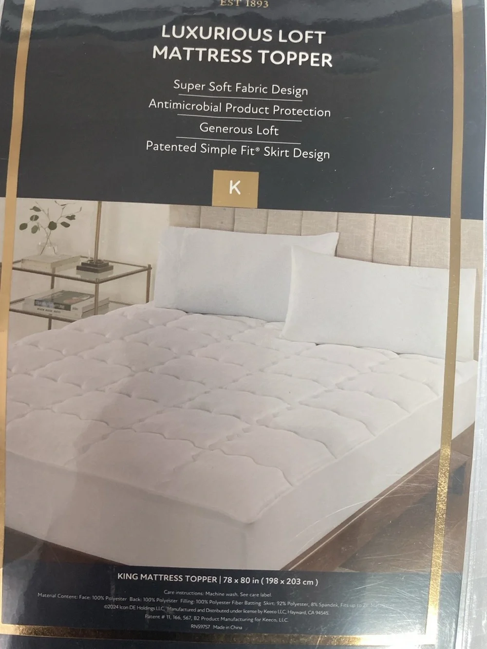 Fieldcrest Luxurious Mattress Topper